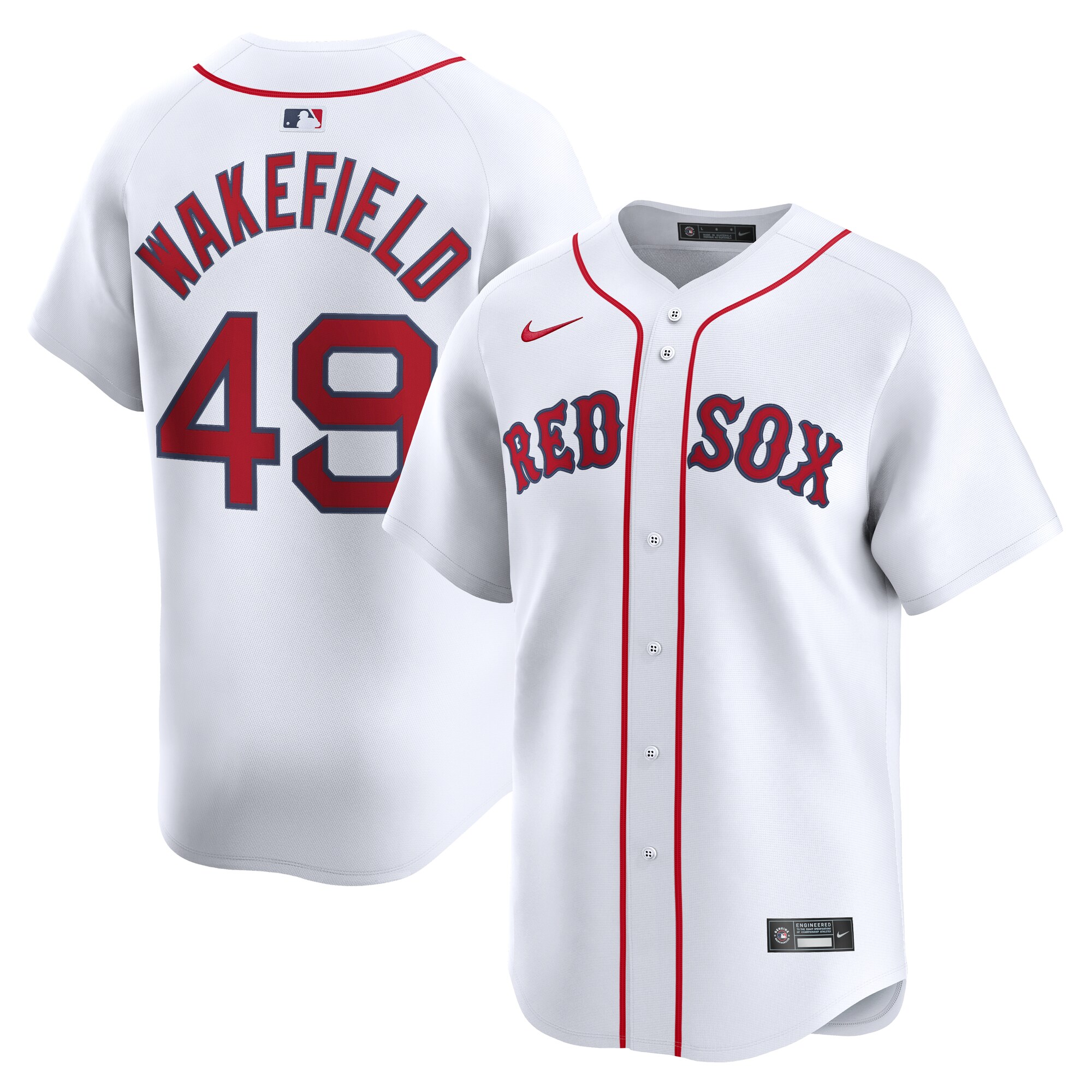【公式グッズ】MLB レッドソックス ティム・ウェイクフィールド ホーム リミテッド ユニフォーム Nike/ナイキ メンズ ホワイト (2025 Nike Men's Ltd Players Jerseys - FTF NTP Master Style)
