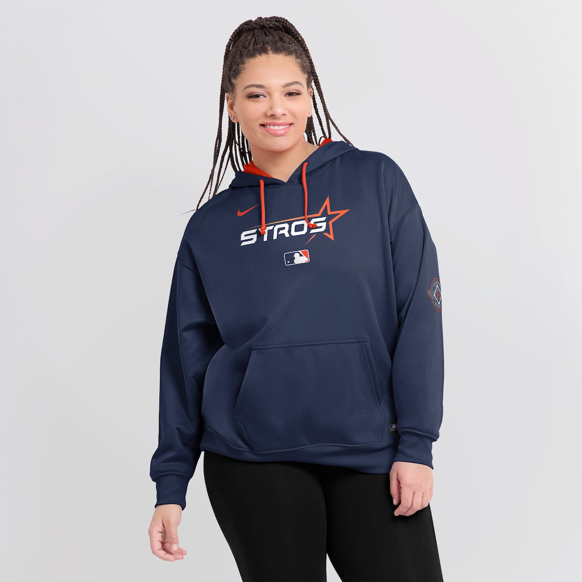 【公式グッズ】MLB アストロズ プルオーバー パーカー Nike/ナイキ レディース ネイビー (Women's Nike AC City Connect Pullover Hoodie)