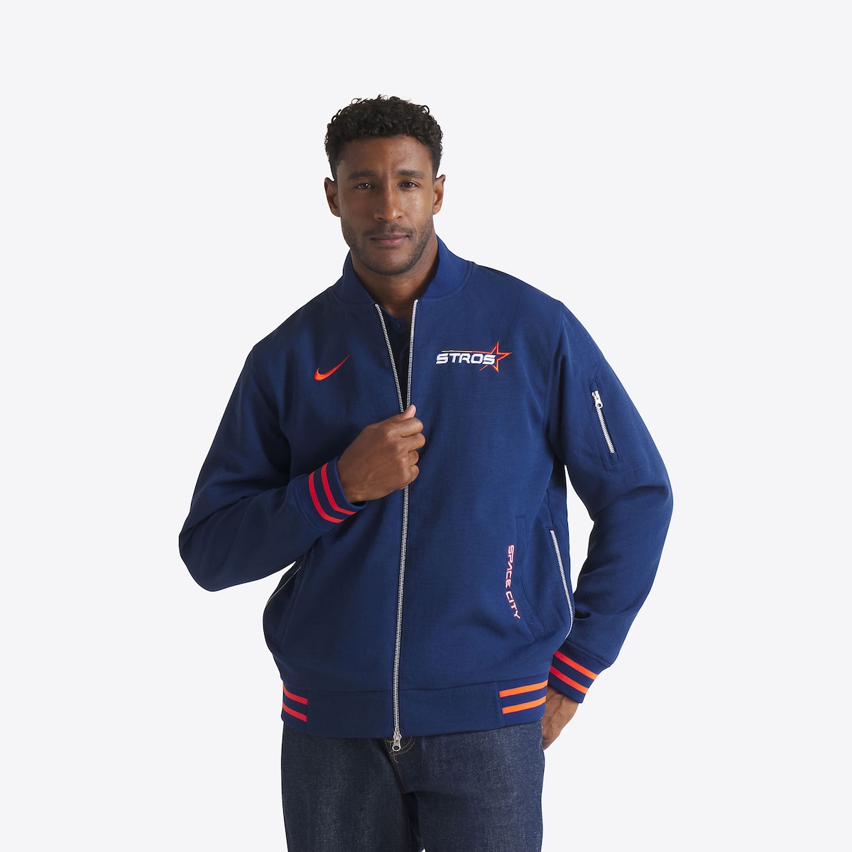 【公式グッズ】MLB アストロズ ジャケット Nike/ナイキ メンズ ネイビー (Men's Nike AC City Connect Bomber Jacket)