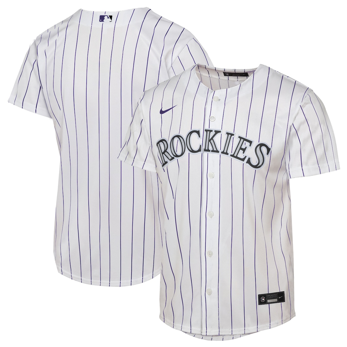 【公式グッズ】MLB ロッキーズ ホーム ユニフォーム （レプリカ） Nike/ナイキ キッズサイズ ホワイト (2025 Youth Replica 2.0 Blank Jerseys)