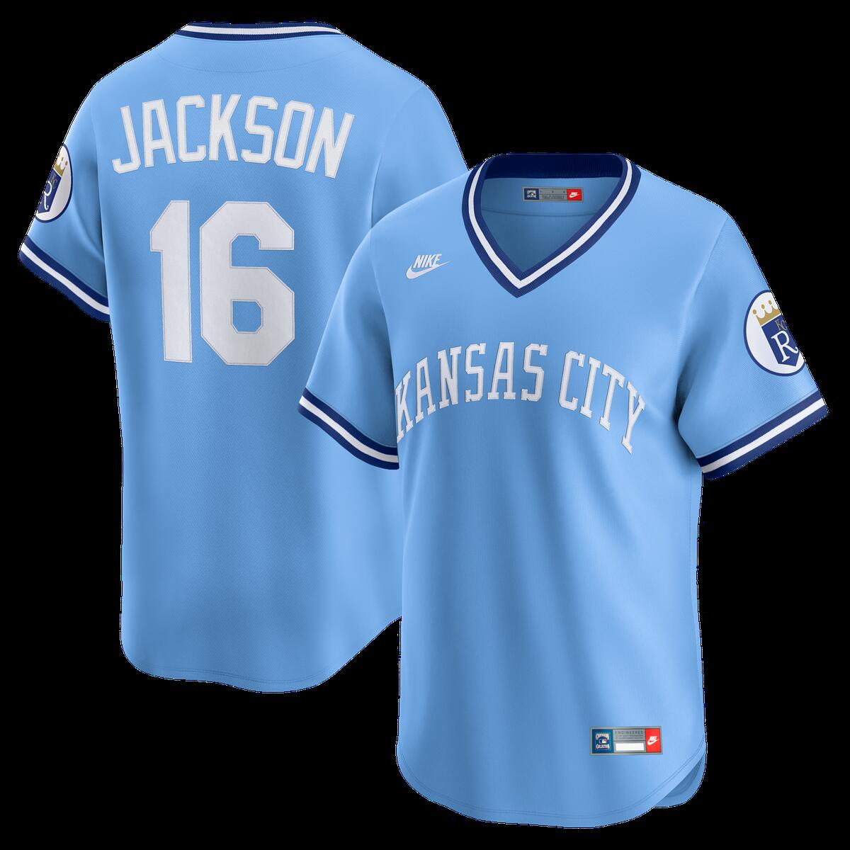 【公式グッズ】MLB ロイヤルズ ボー・ジャクソン クーパーズタウンコレクション リミテッド ユニフォーム Nike/ナイキ メンズ ライトブルー (SP25 Nike Mens Limited Cooperstown Player Jersey)