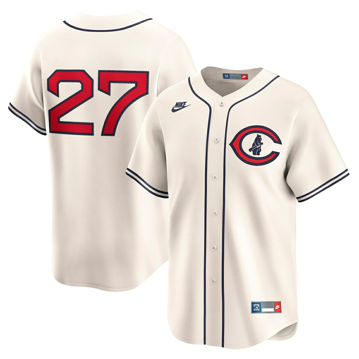 【公式グッズ】MLB カブス 鈴木 誠也 クーパーズタウンコレクション リミテッド ユニフォーム Nike/ナイキ メンズ クリーム (SP25 Nike Mens Limited Cooperstown Player Jersey)