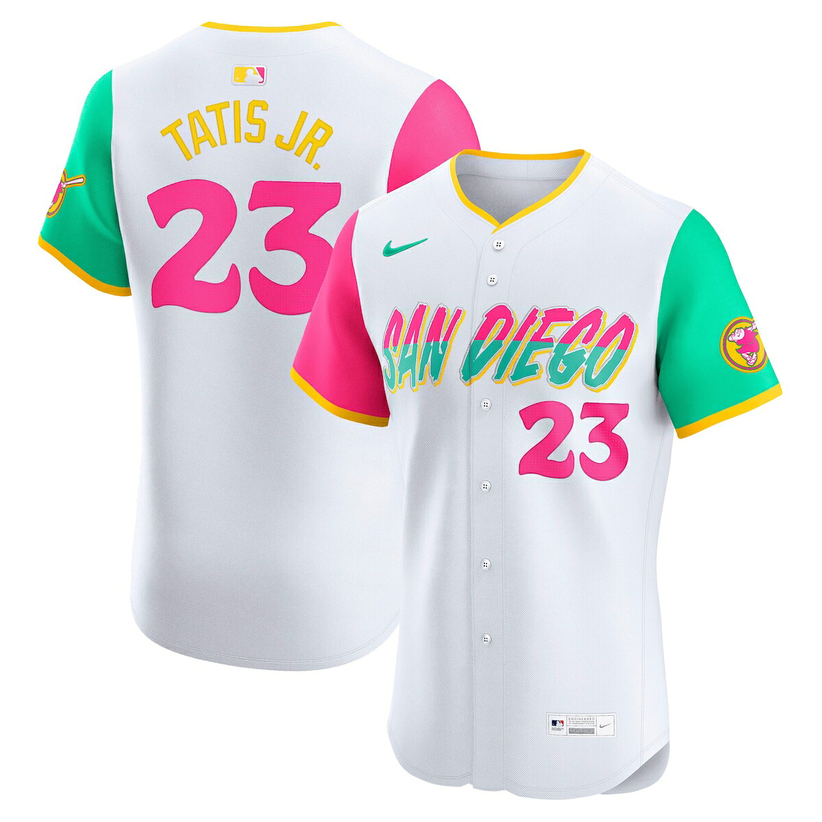 【公式グッズ】MLB パドレス フェルナンド・タティスJr. シティコネクト エリート ユニフォーム Nike/ナイキ メンズ ホワイト (Player Nike Elite Jersey City Connect Jerseys - Carryover Teams)