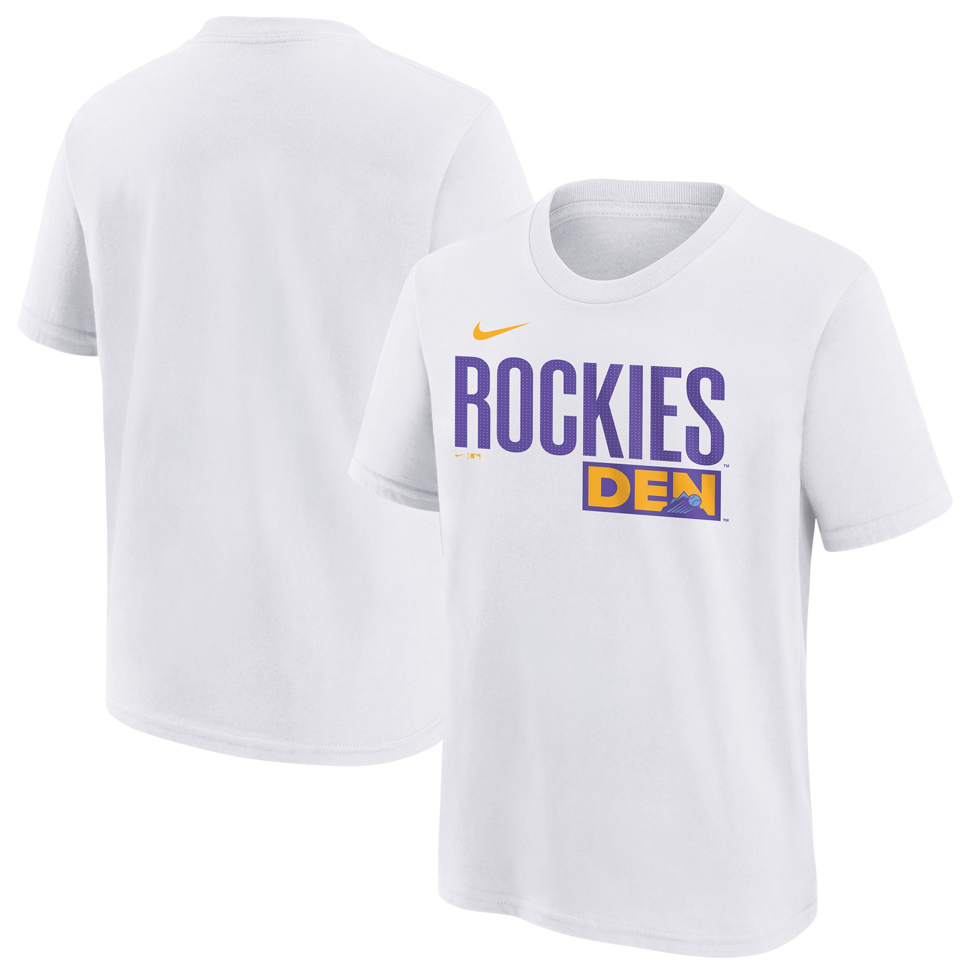 【公式グッズ】MLB ロッキーズ Tシャツ Nike/ナイキ キッズサイズ ホワイト (YTH NK CC WDMK SS TEE)