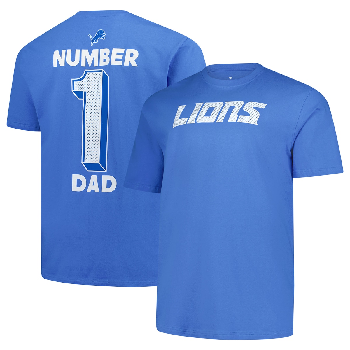 【公式グッズ】NFL ライオンズ Tシャツ Fanatics/ファナティクス メンズ ブルー (25 Men's B&T Number One Dad SS Tee)