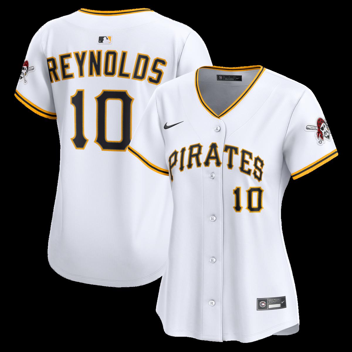 【公式グッズ】MLB パイレーツ ブライアン・レイノルズ ユニフォーム Nike/ナイキ レディース ホワイト (2025 Nike Women's Ltd Players Jerseys - FTF NTP Master Style)