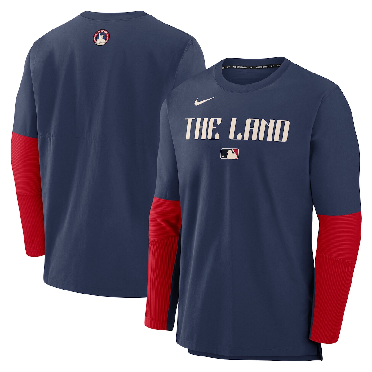 【公式グッズ】MLB インディアンス Tシャツ Nike/ナイキ メンズ ネイビー (Men's Nike AC Lightweight City Connect Player PO)