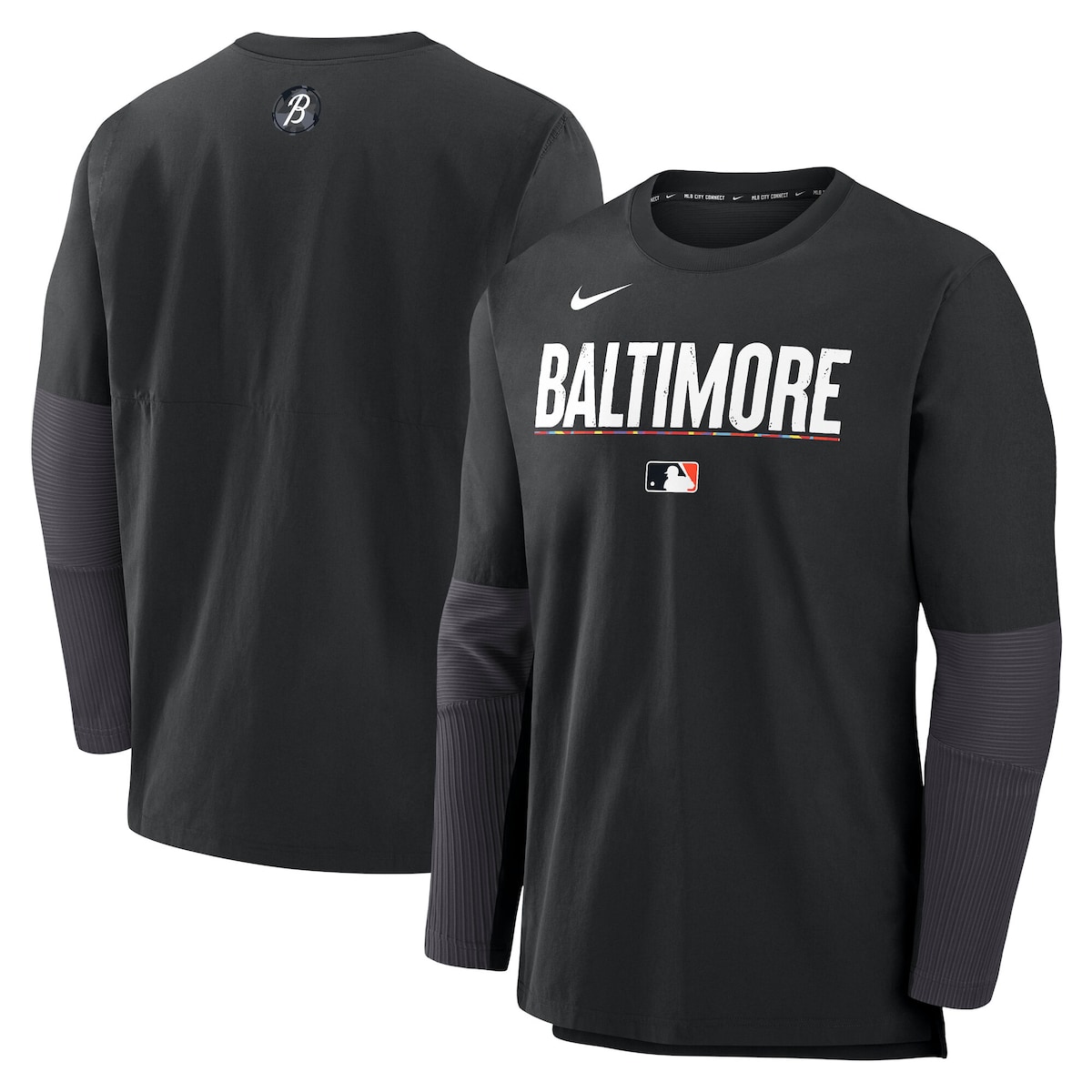 【公式グッズ】MLB オリオールズ Tシャツ Nike/ナイキ メンズ ブラック (Men's Nike AC Lightweight City Connect Player PO)