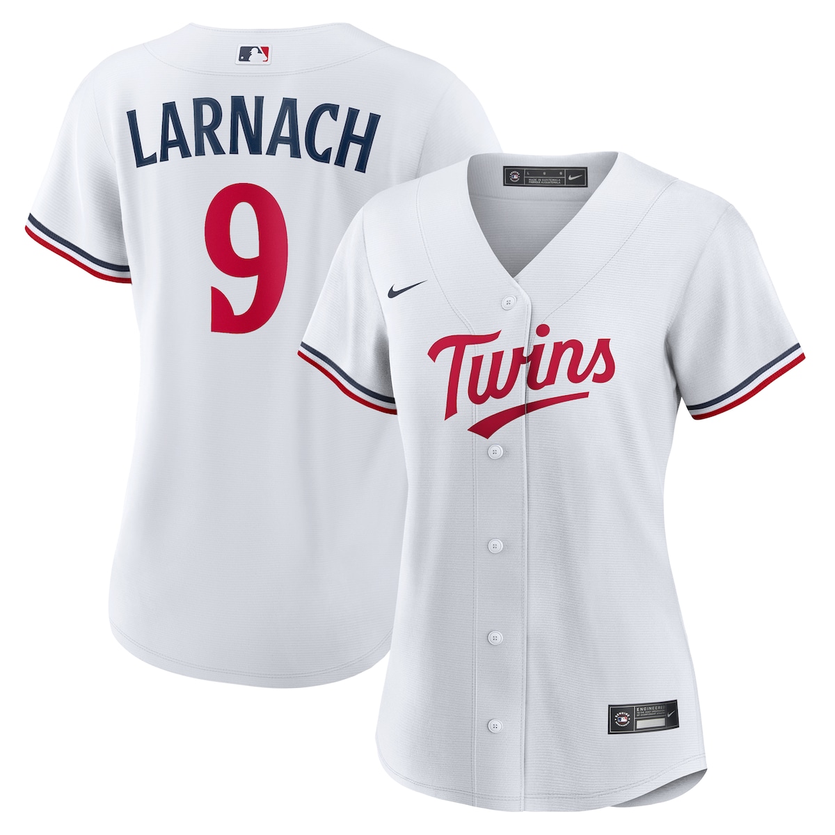 【公式グッズ】MLB ツインズ トレバー・ラーナック ユニフォーム Nike/ナイキ レディース ホワイト (Women's Nike 1.0 Replica Player Jersey)