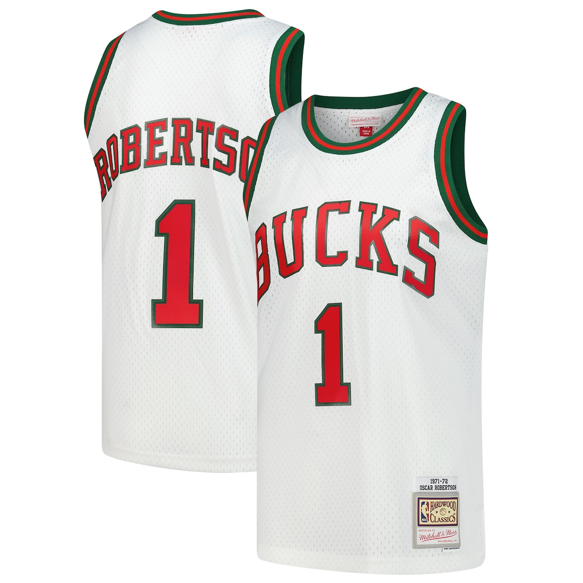 【公式グッズ】NBA バックス オスカー・ロバートソン ユニフォーム Mitchell & Ness/ミッチェル＆ネス メンズ ホワイト (MNC NBA HWC Mens Swingman Jersey)