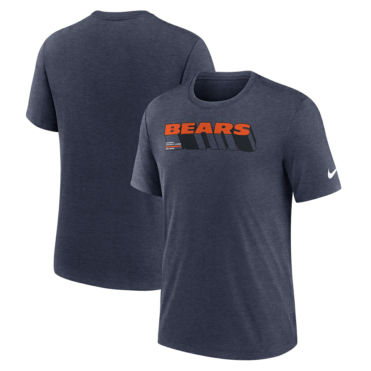 【公式グッズ】NFL ベアーズ Tシャツ Nike/ナイキ メンズ ヘザーネイビー (25 Men's Nike Primetime Triblend SST - R)