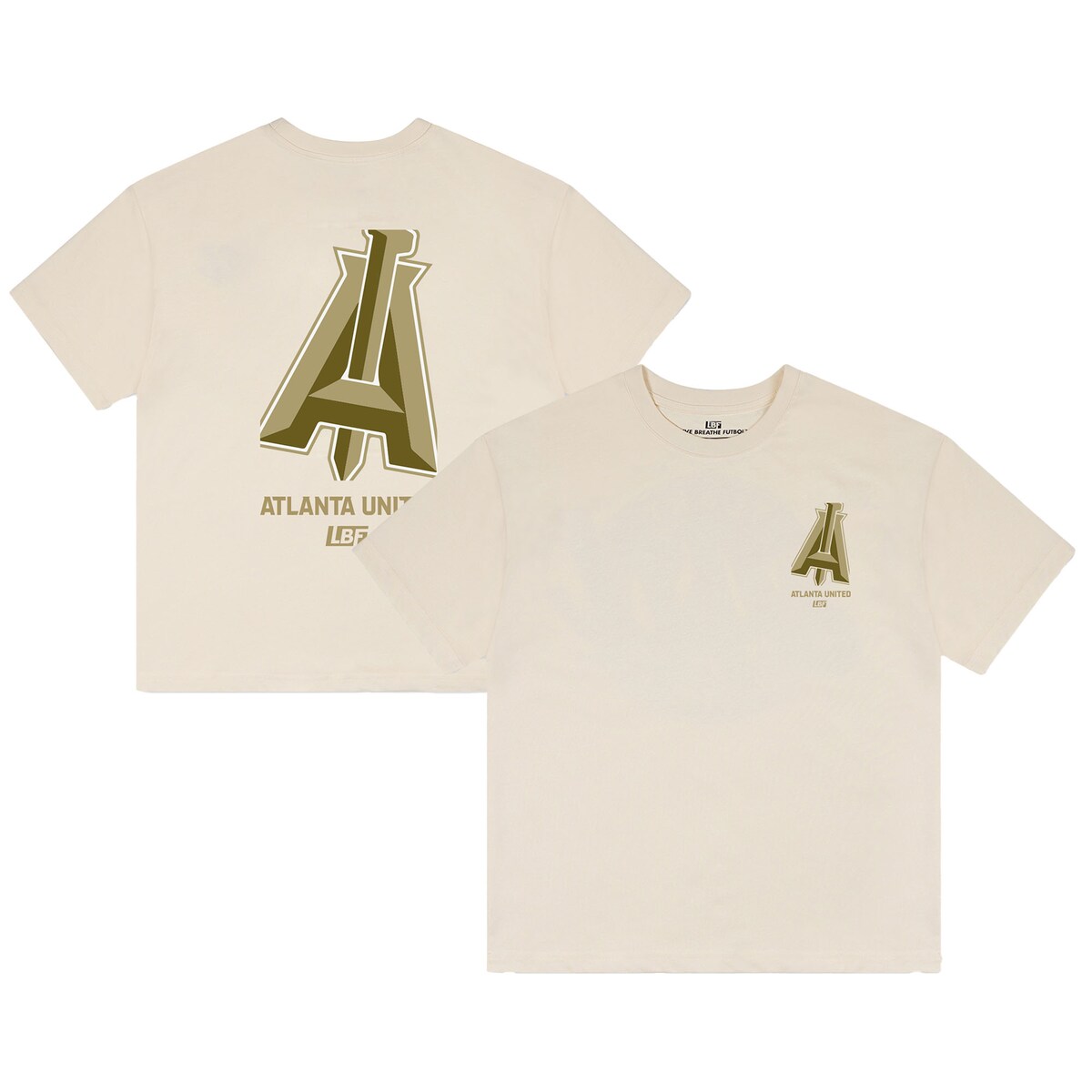 【公式グッズ】MLS アトランタ・ユナイテッドFC Tシャツ Live Breathe Futbol 大人サイズ クリーム (LBF S25 Unisex Tee)