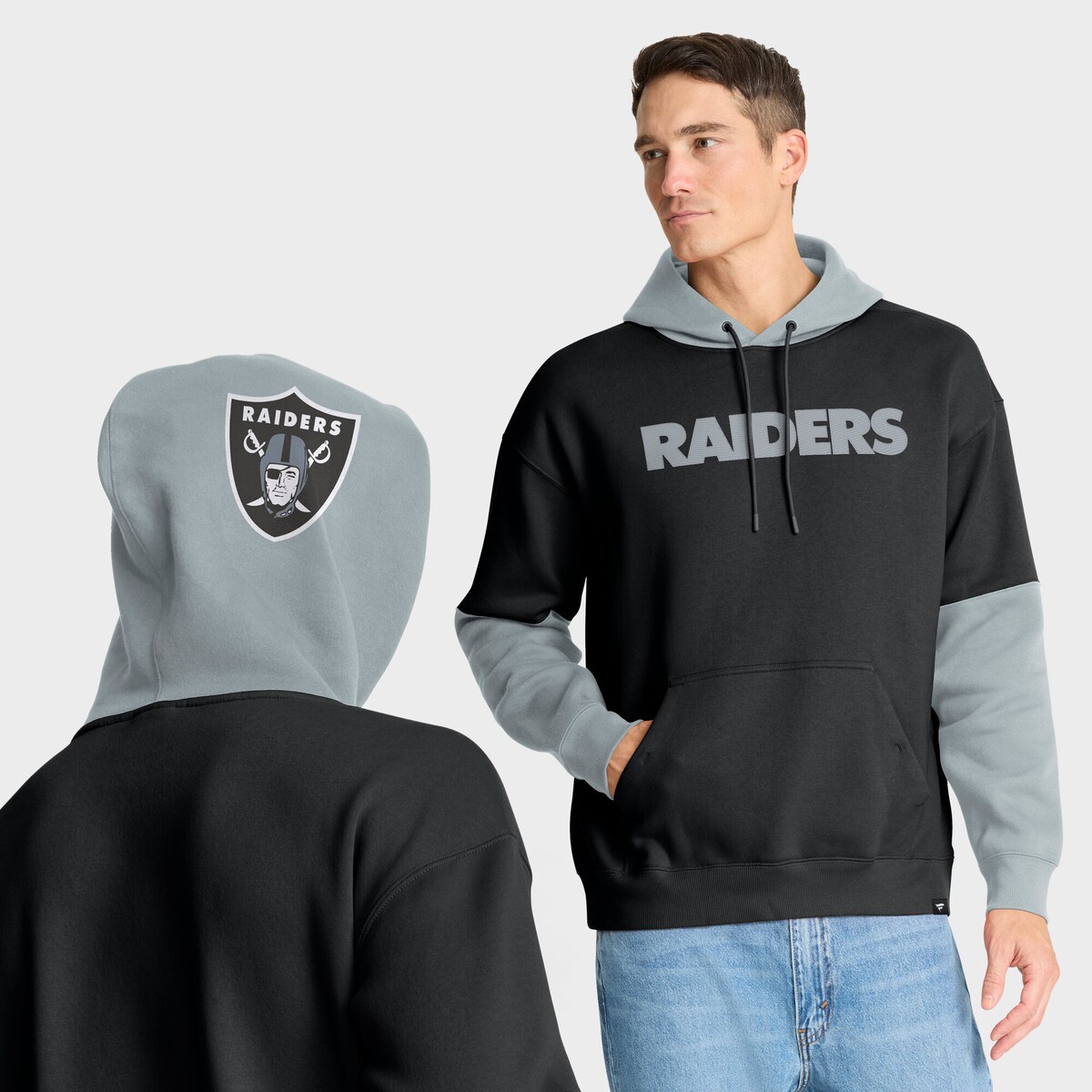 【公式グッズ】NFL レイダース プルオーバーパーカー Fanatics/ファナティクス メンズ ブラック (25 Men's Fanatics Helmet Hood Fleece POH)