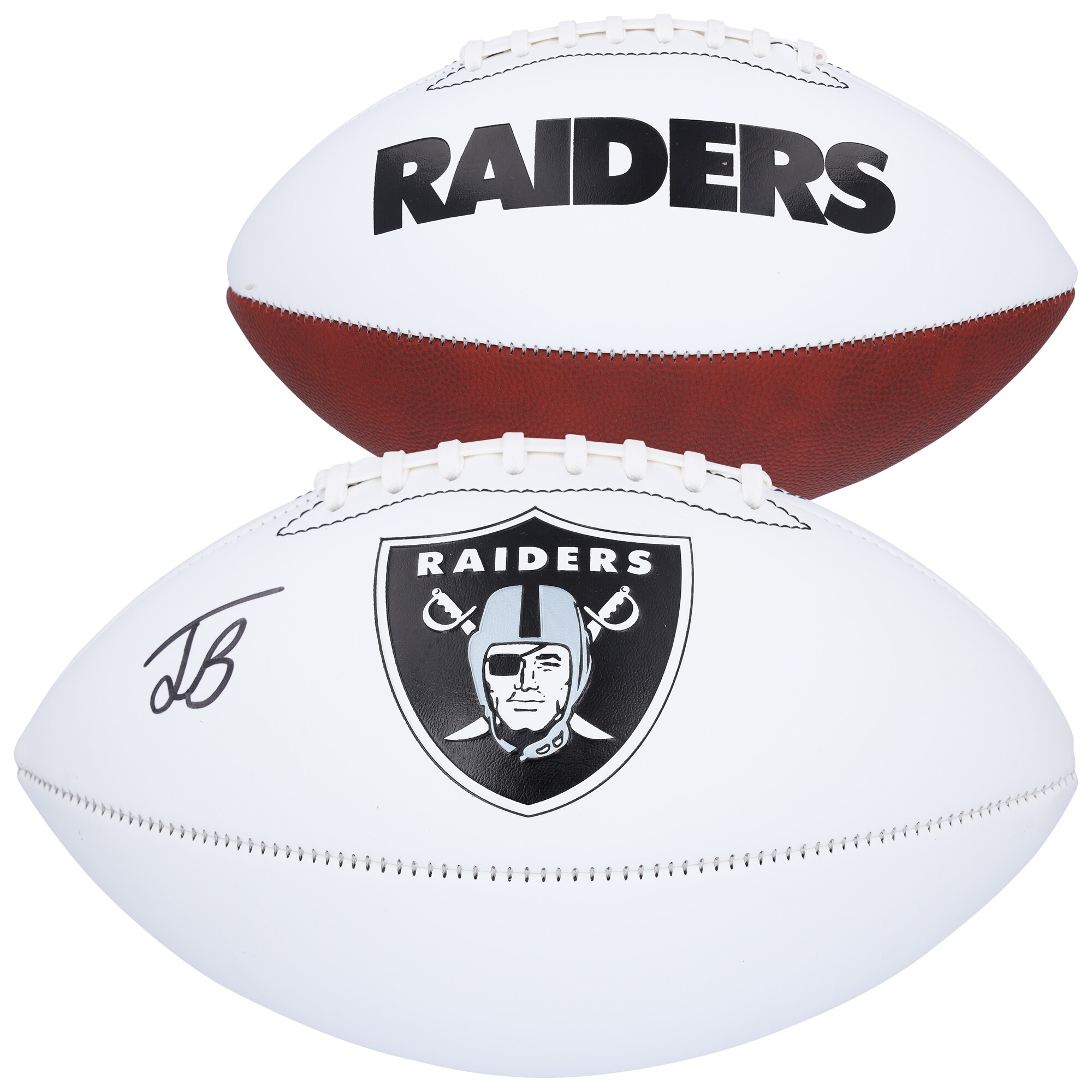 【公式シリアル番号付】NFL レイダース ジャック・ベック 直筆サイン入り フットボール Fanatics Authentic/ファナティクスオーセンティック (AUT FOOTBALL-WHITE PANEL 45790)画像