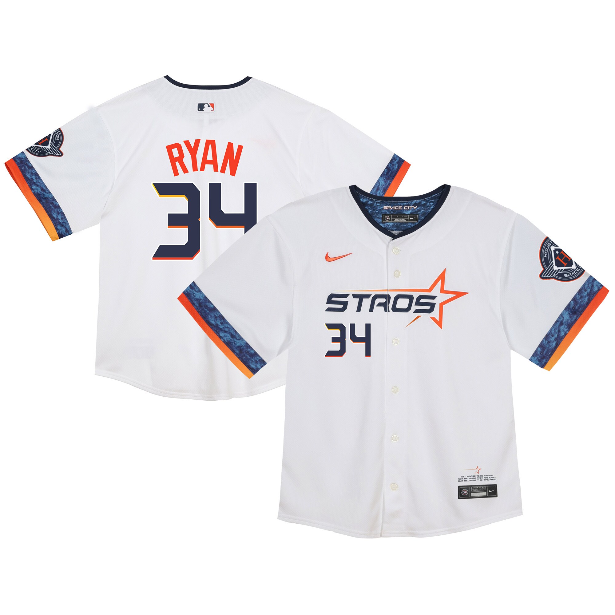 【公式グッズ】MLB アストロズ ノーラン・ライアン ユニフォーム Nike/ナイキ トドラー・幼児サイズ ホワイト (SP25 Tod Limited City Connect Player Jersey)