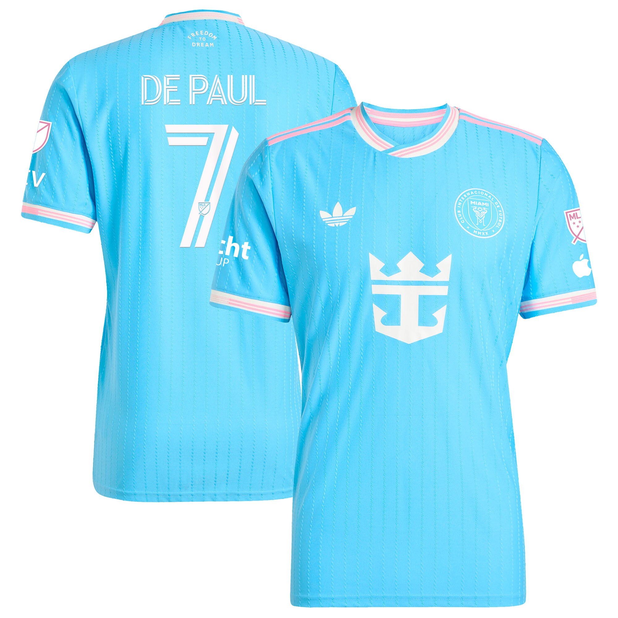 【公式グッズ】MLS インテルマイアミCF ロドリゴ・デ・パウル ユニフォーム アディダス オリジナルス メンズ ブルー (ADI 25/26 Men's Authentic Jersey - Player)