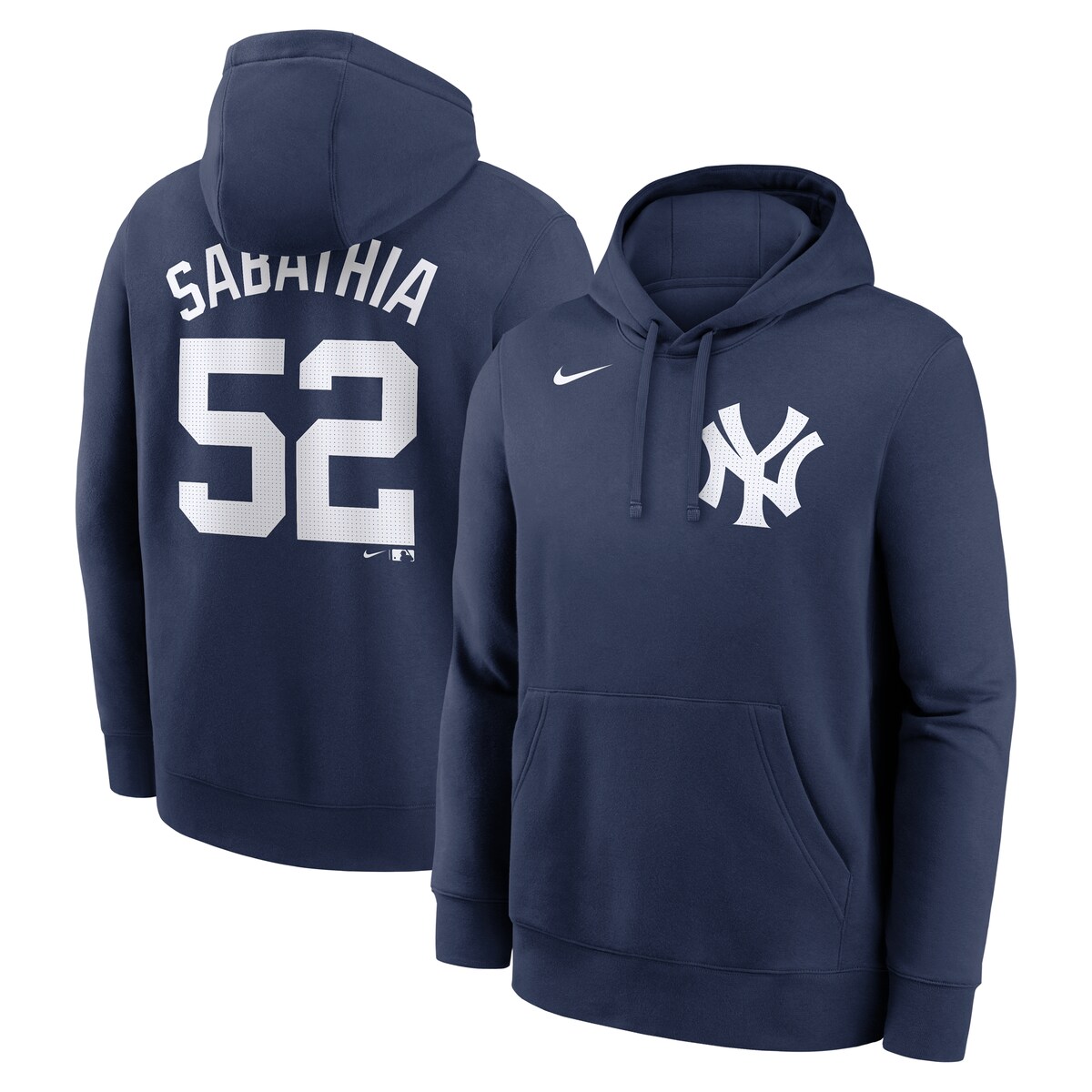【公式グッズ】MLB ヤンキース CC・サバシア ネーム&ナンバー パーカー Nike/ナイキ メンズ ネイビー (Nike Name and Number Club Hoodie)｜Fanatics公式ストア 店
