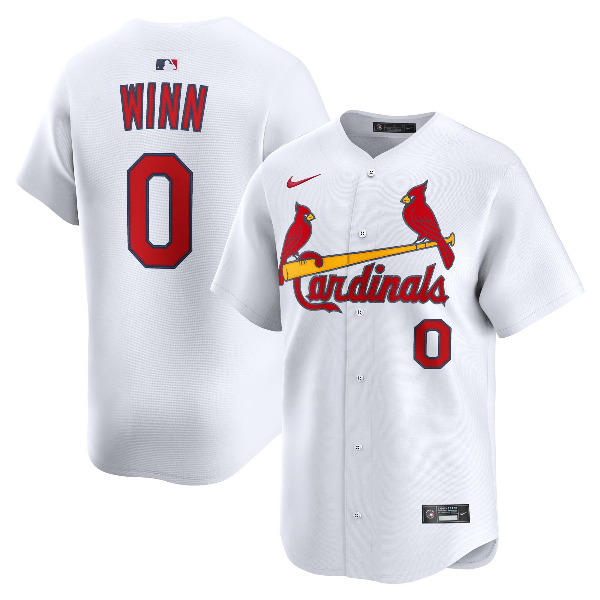 【公式グッズ】MLB カージナルス メイシン・ウィン ホーム リミテッド ユニフォーム Nike/ナイキ メンズ ホワイト (2025 Nike Men's Ltd Players Jerseys - FTF NTP Master Style)