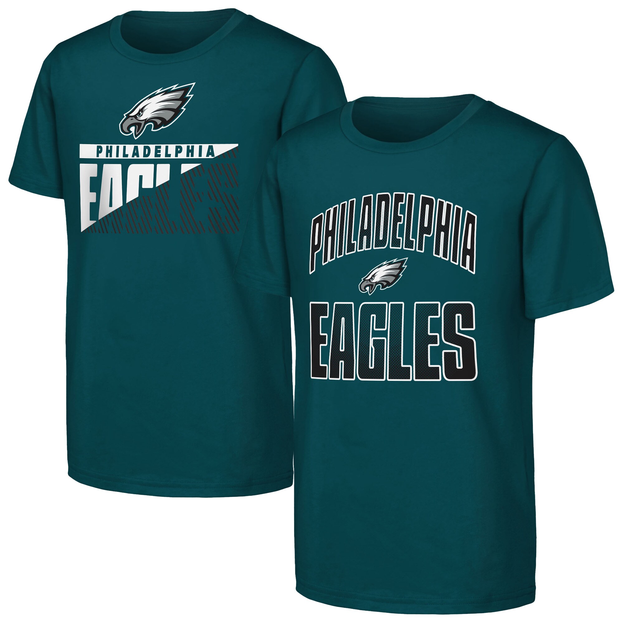 【公式グッズ】NFL イーグルス Tシャツセット Outerstuff キッズサイズ グリーン (NFL Youth Never Quit 2 pack Crew SST) 10,370円
