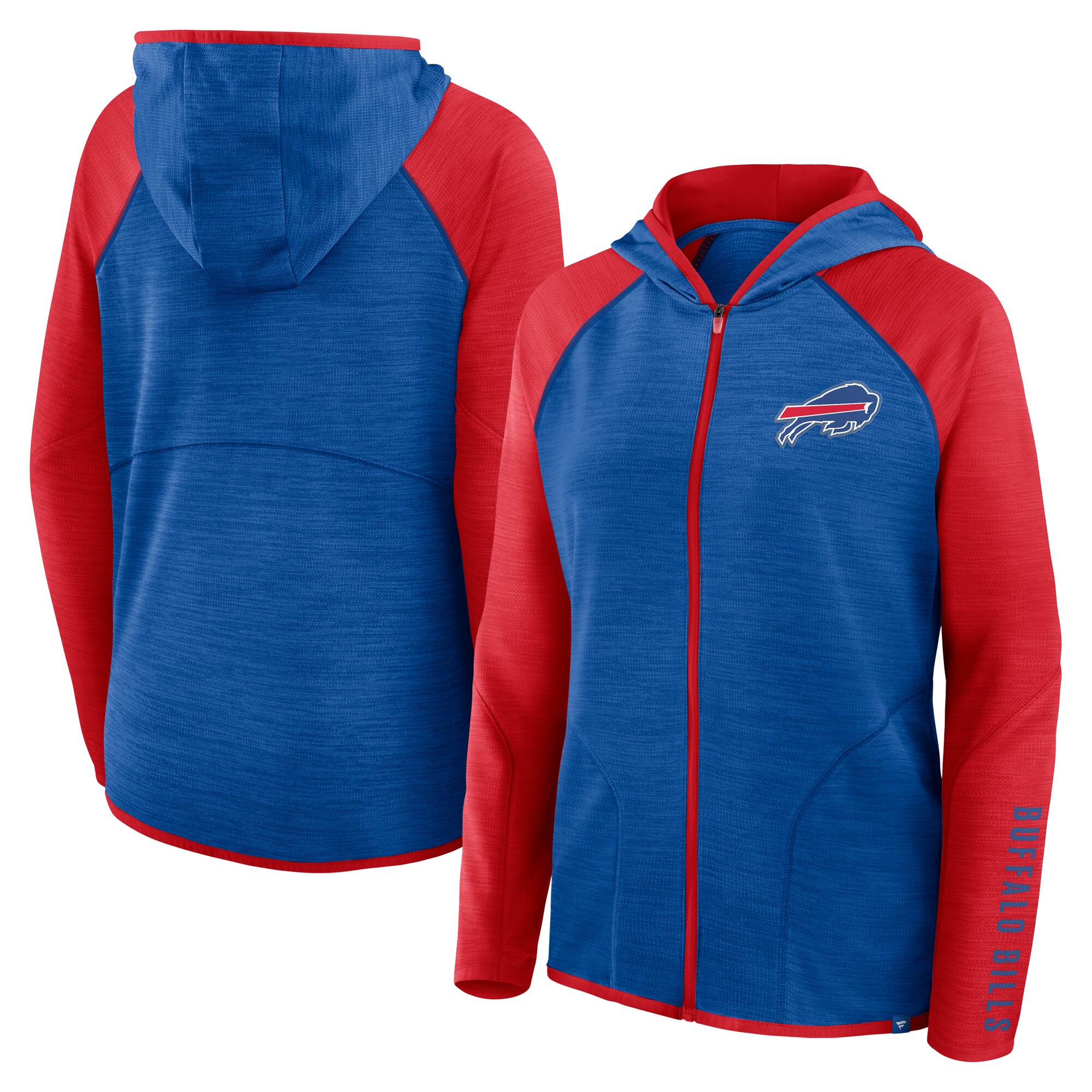 【公式グッズ】NFL ビルズ ジップアップ パーカー Fanatics/ファナティクス レディース ロイヤルブルー (NFL Womens Plus End Around Pass Full Zip Hood)｜Fanatics公式ストア 店