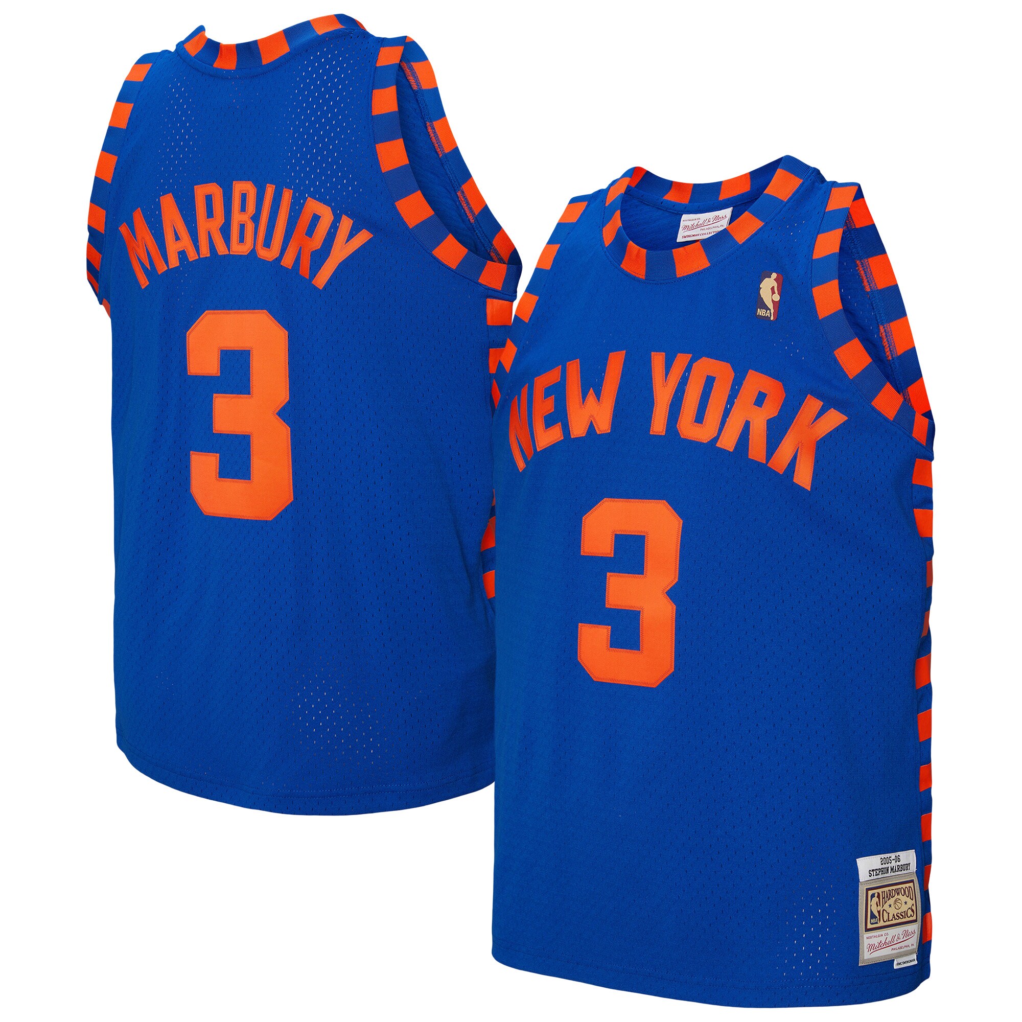 【公式グッズ】NBA ニックス ステフォン・マーブリー 復刻ユニフォーム Mitchell & Ness/ミッチェル＆ネス メンズ ブルー (MNC NBA HWC Mens Swingman Jersey)｜Fanatics公式ストア 店 22,361円