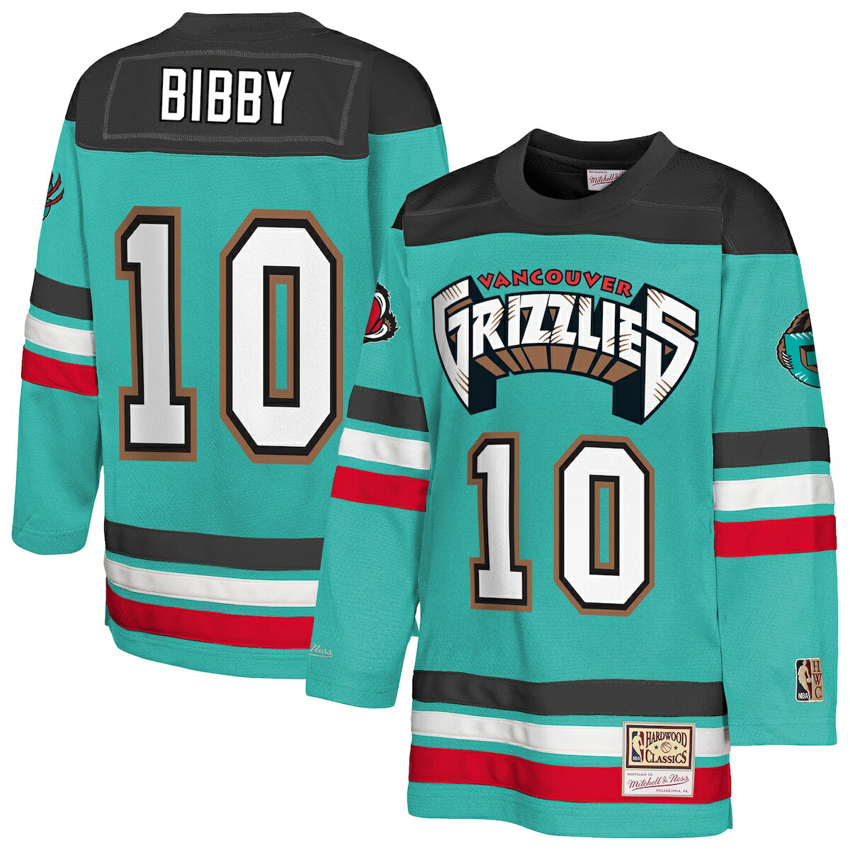 【公式グッズ】NBA グリズリーズ マイク・ビビー ファッション ユニフォーム Mitchell & Ness/ミッチェル＆ネス キッズサイズ ターコイズ (NBA MAXXED OUT 2.0 NHL JERSERY)