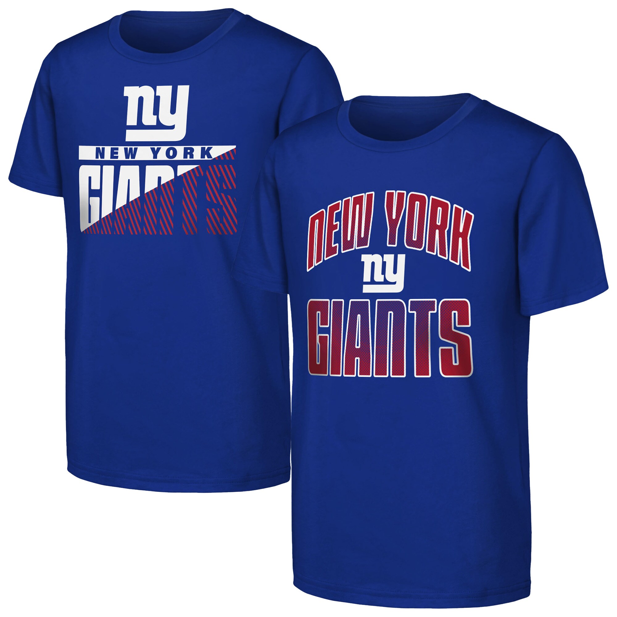 【公式グッズ】NFL ジャイアンツ Tシャツセット Outerstuff キッズサイズ ロイヤルブルー (25 NFL PRB Youth Never Quit 2 Pack SST)｜Fanatics公式ストア 店