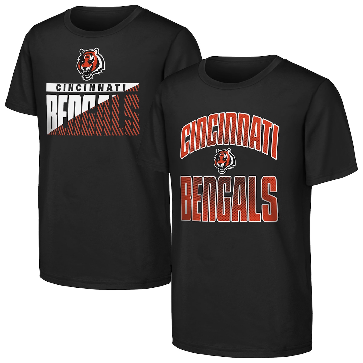 【公式グッズ】NFL ベンガルズ Tシャツセット Outerstuff キッズサイズ ブラック (25 NFL PRB Youth Never Quit 2 Pack SST)|Fanatics公式ストア 店