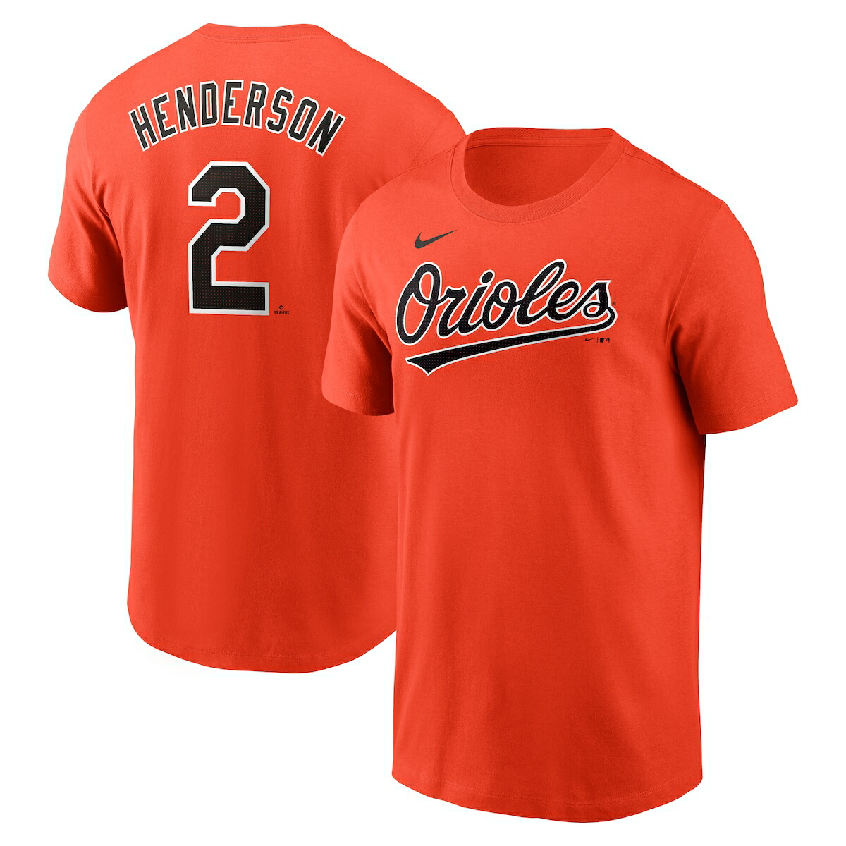【公式グッズ】MLB オリオールズ グナー・ヘンダーソン ネーム&ナンバー Tシャツ Nike/ナイキ メンズ オレンジ (2025 Men's Nike Fuse N&N Tee) 10,329円