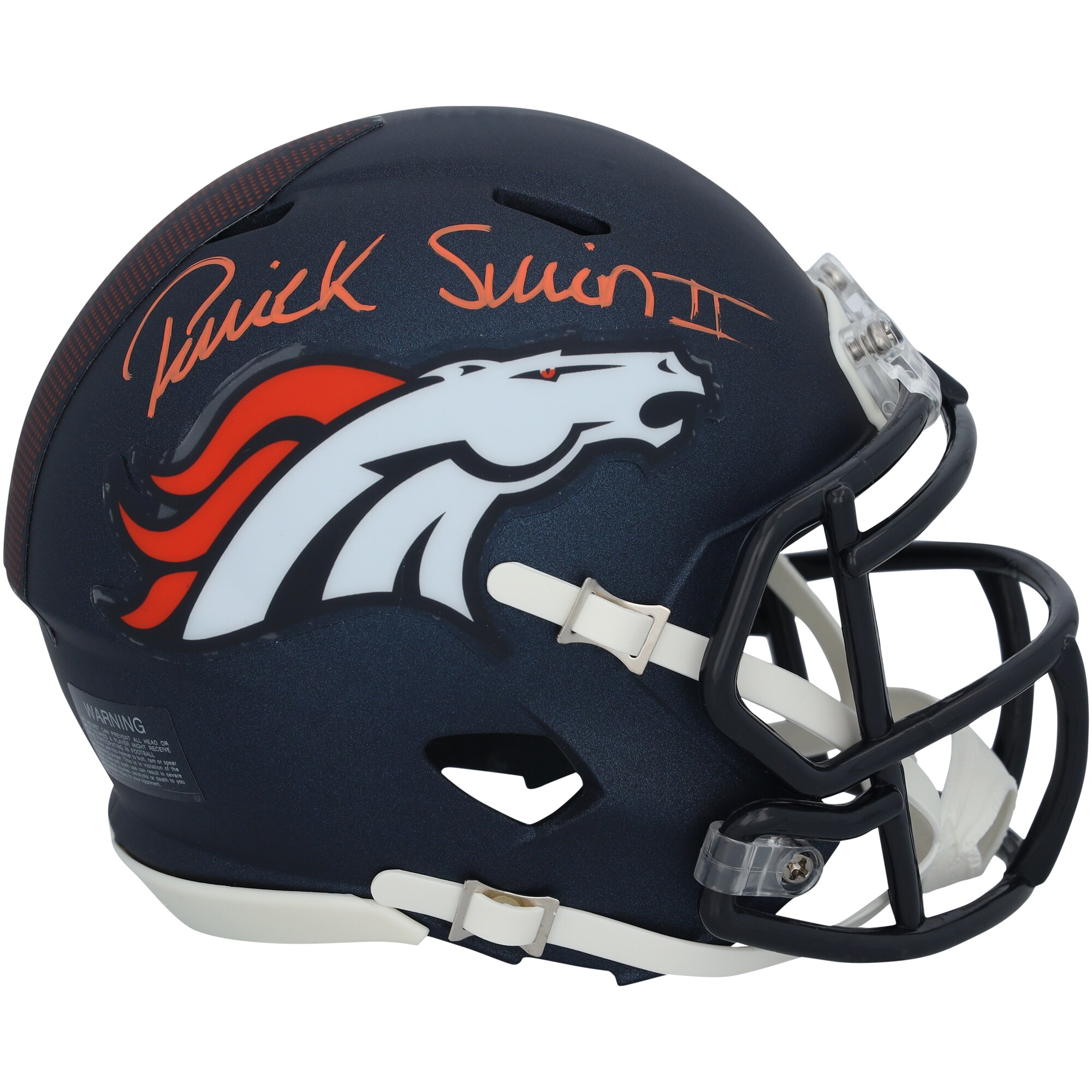 【公式シリアル番号付き】NFL ブロンコス パトリック・サーテイン2世 直筆サイン入り ミニヘルメット Fanatics Authentic/ファナティクスオーセンティック (AUT MINI HELMET 45824)｜Fanatics公式ストア 店