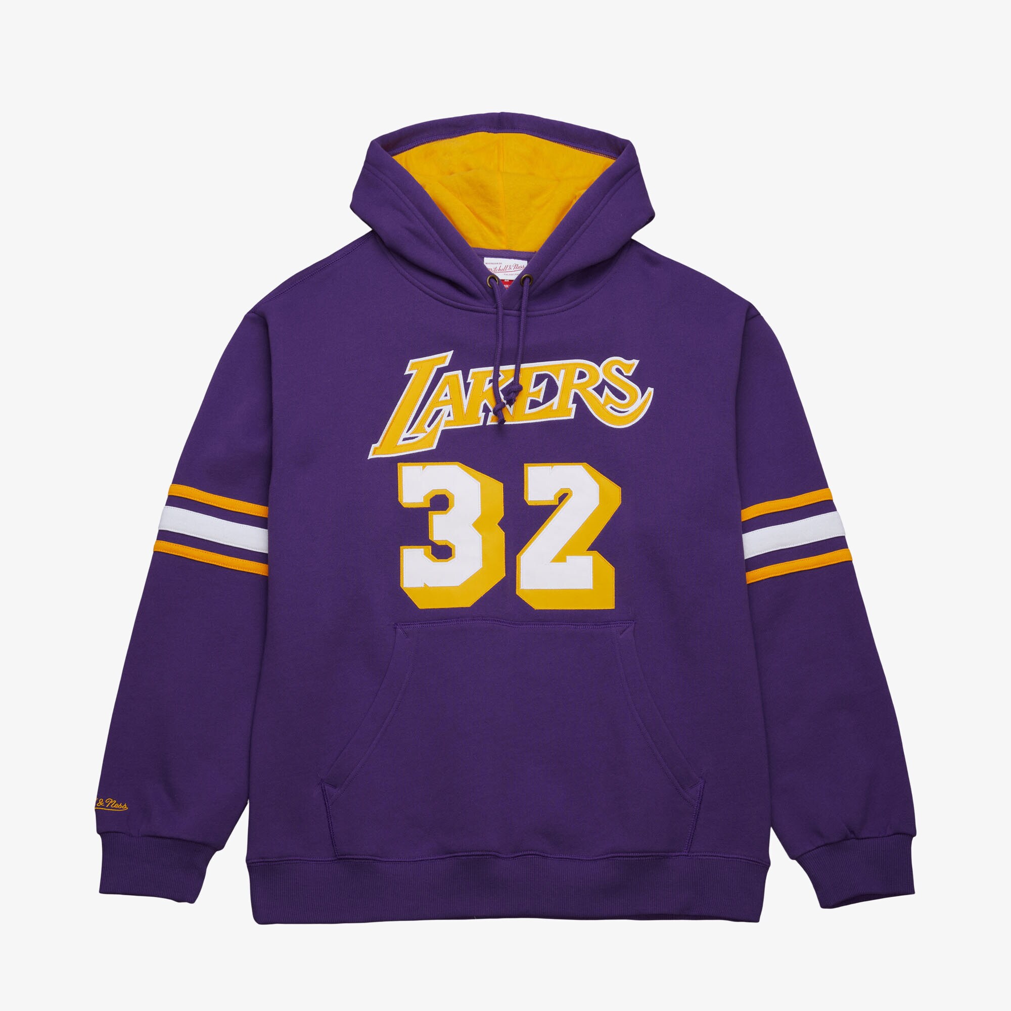 【公式グッズ】NBA レイカーズ マジック・ジョンソン ネーム&ナンバー パーカー Mitchell & Ness/ミッチェル＆ネス メンズ パープル (M&N NBA Fleece NN Hoodie LS)