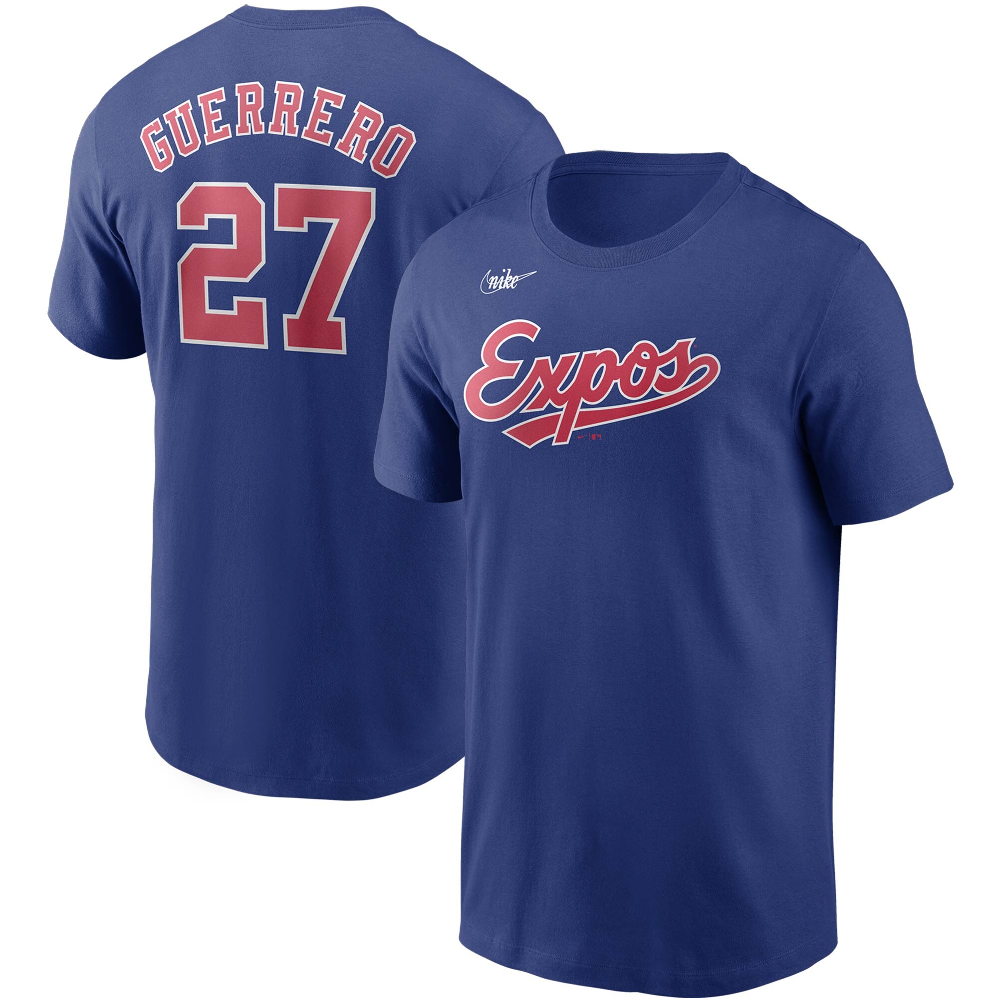 【公式グッズ】MLB エクスポズ ウラディミール・ゲレーロ ネーム&ナンバー Tシャツ Nike/ナイキ メンズ ブルー (Nike Men's MLB Cooperstown NNT)｜Fanatics公式ストア 店