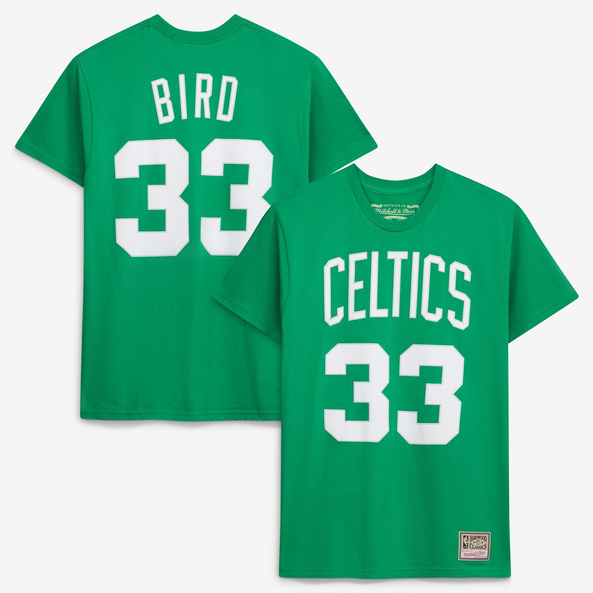 【公式グッズ】NBA セルティックス ラリー・バード ネーム&ナンバー Tシャツ Mitchell & Ness/ミッチェル＆ネス メンズ グリーン (M&N NBA Classic N&N Expansion)