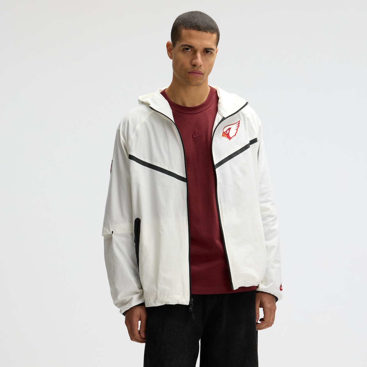 【公式グッズ】NFL カーディナルス ジャケット Nike/ナイキ メンズ ナチュラル (25 Men's Nike Rivalries Tech Woven Loose Fit FZ Jacket)｜Fanatics公式ストア 店