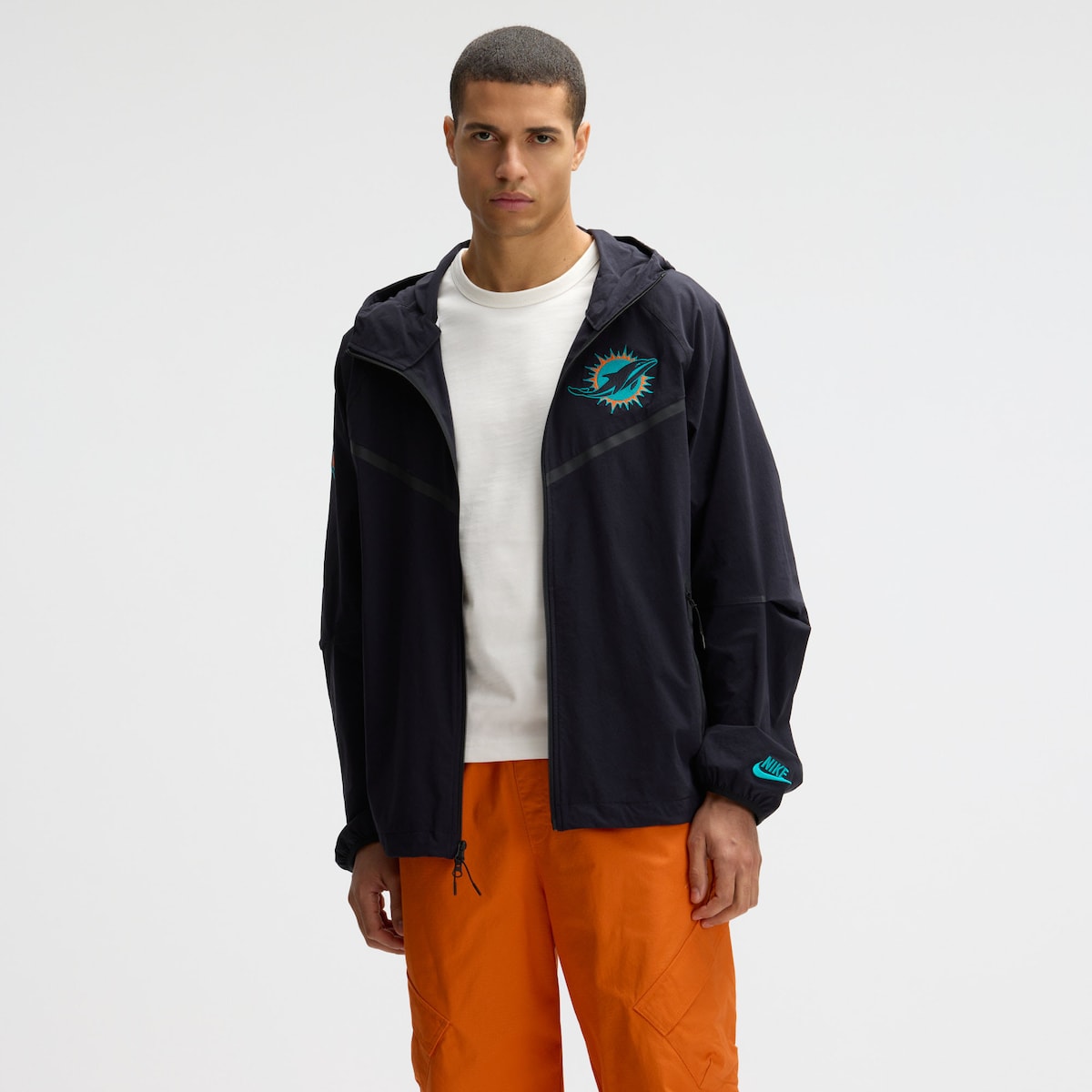 【公式グッズ】NFL ドルフィンズ ジャケット Nike/ナイキ メンズ ネイビー (25 Men's Nike Rivalries Tech Woven Loose Fit FZ Jacket)|Fanatics公式ストア 店