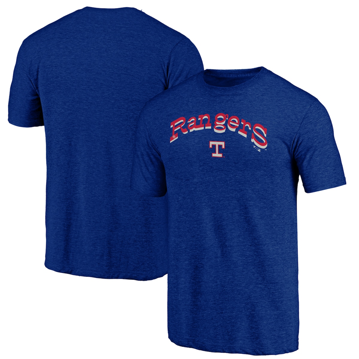 【公式グッズ】MLB レンジャーズ Tシャツ Fanatics/ファナティクス メンズ ヘザーロイヤル (Men's FB Coop Series Sweep Triblend SST)