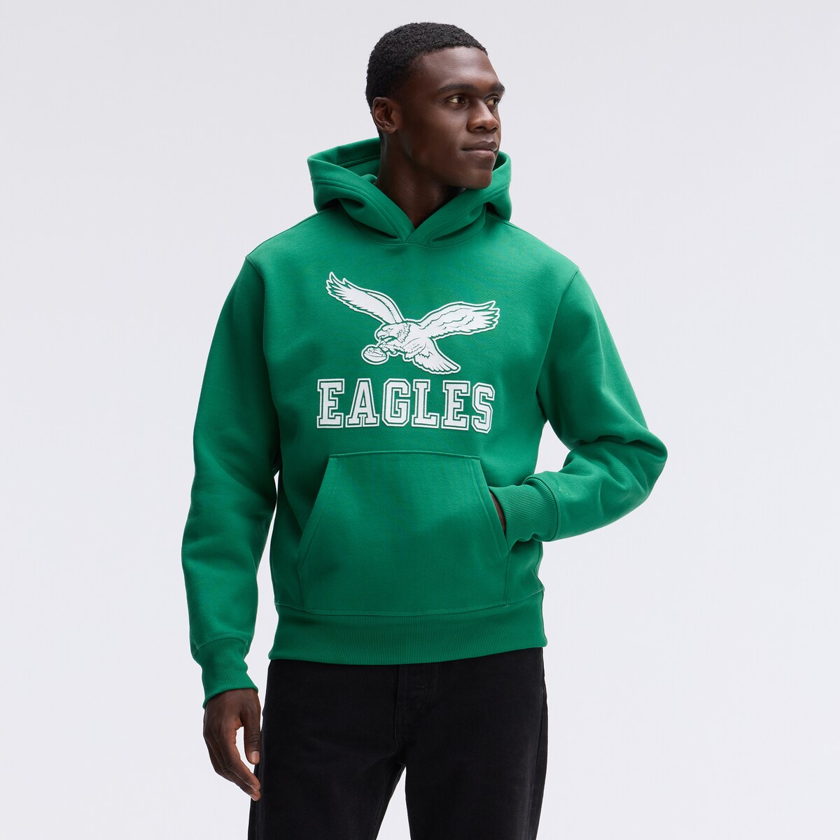 【公式グッズ】NFL イーグルス フリース パーカー Fanatics/ファナティクス メンズ グリーン (25 Men's Fanatics IconicFleece Flocked Pullover Hood)