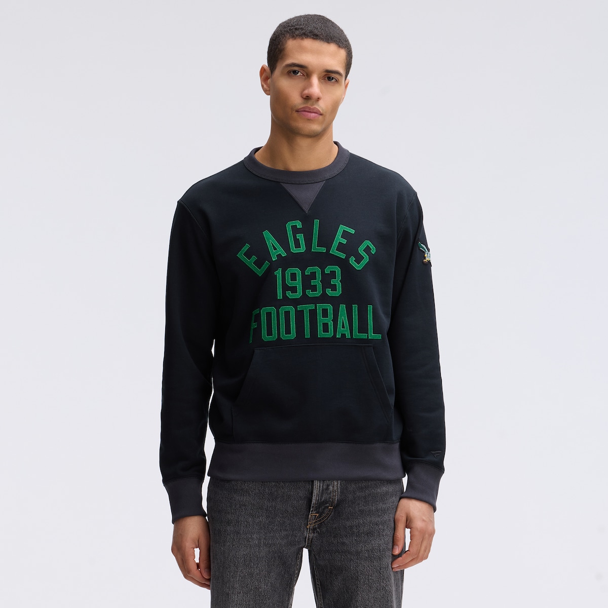 【公式グッズ】NFL イーグルス トレーナー Fanatics/ファナティクス メンズ ブラック (25 Men's Fanatics IconicFleece Pocket Crew Sweatshirt)