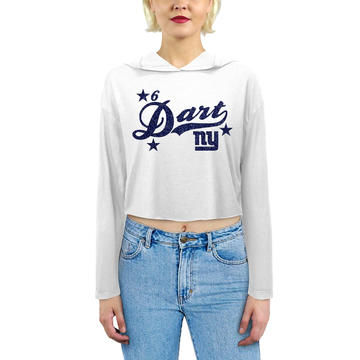 【公式グッズ】NFL ジャイアンツ ジャクソン・ダート パーカー Majestic/マジェスティック レディース ホワイト (Womens Majestic Threads Glitter Wordmark Hoodie)|Fanatics公式ストア 店