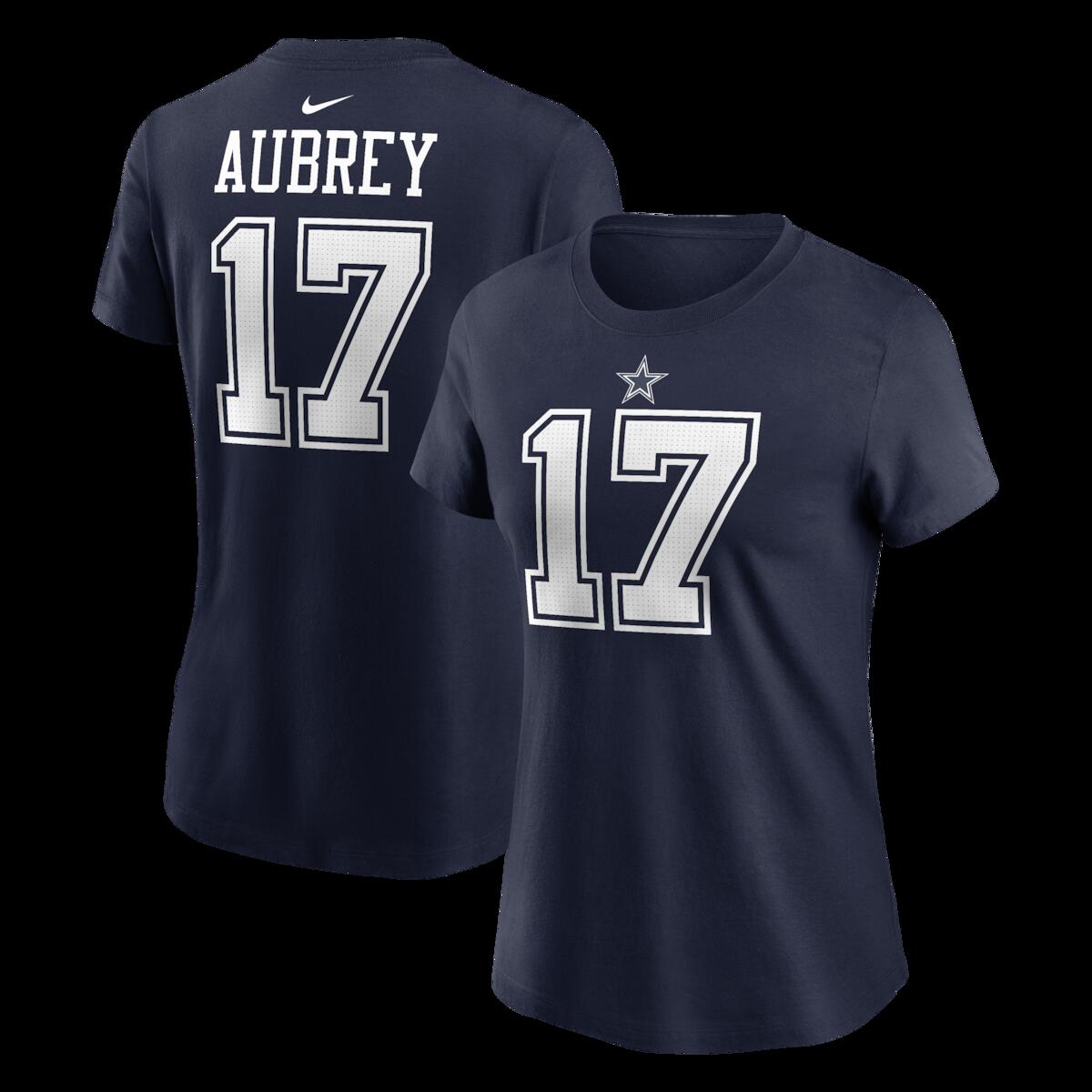 【公式グッズ】NFL カウボーイズ ブランドン・オーブリー ネーム&ナンバー Tシャツ Nike/ナイキ レディース ネイビー (25 Women's NFL Nike Player N&N Tee)｜Fanatics公式ストア 店
