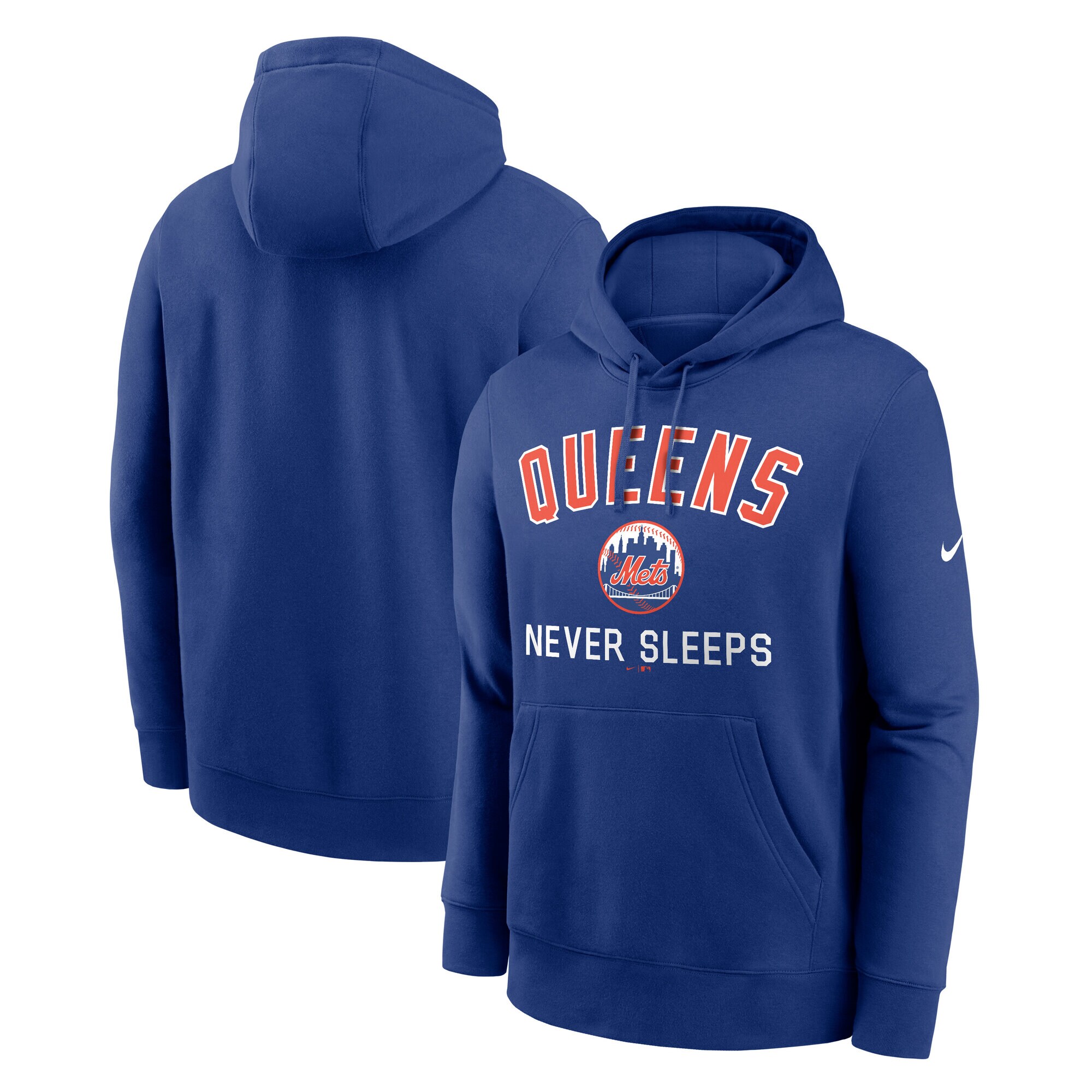 【公式グッズ】MLB メッツ フリース パーカー Nike/ナイキ メンズ ロイヤルブルー (Men's Nike The City Never Sleeps Club Fleece Hoodie)｜Fanatics公式ストア 店