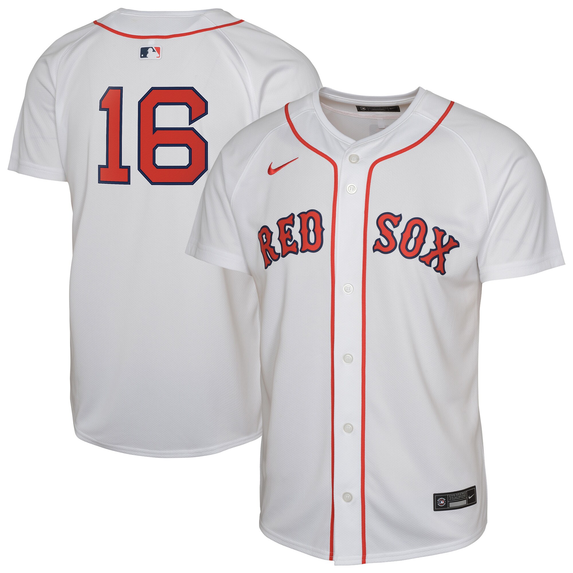 【公式グッズ】MLB レッドソックス ジャレン・デュラン ホーム リミテッド ユニフォーム Nike/ナイキ キッズサイズ ホワイト (SP25 Youth Limited Player Jersey)