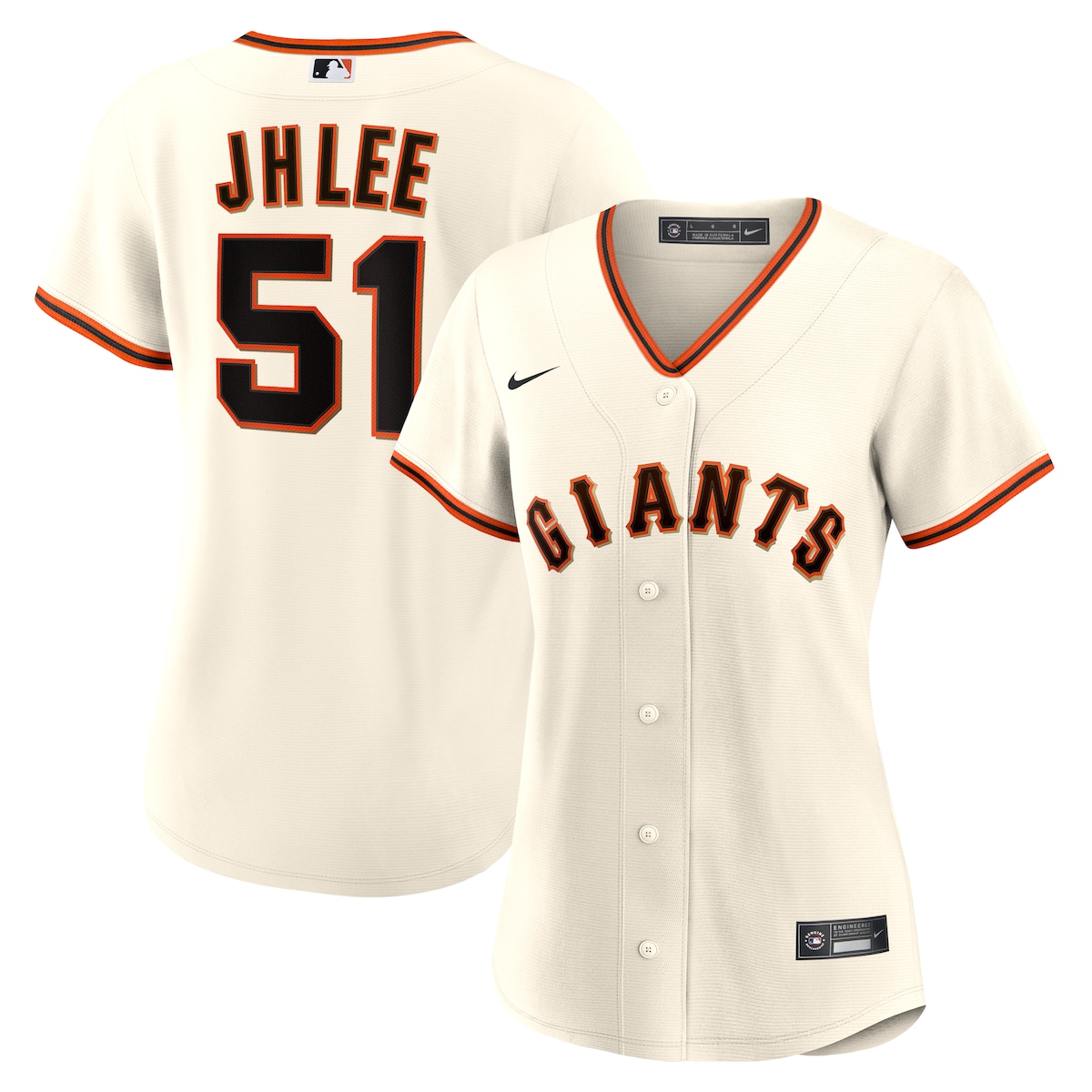 【公式グッズ】MLB ジャイアンツ チョン・フーリ ホーム ユニフォーム （レプリカ） Nike/ナイキ レディース クリーム (Women's Nike 1.0 Replica Player Jersey - CORE)
