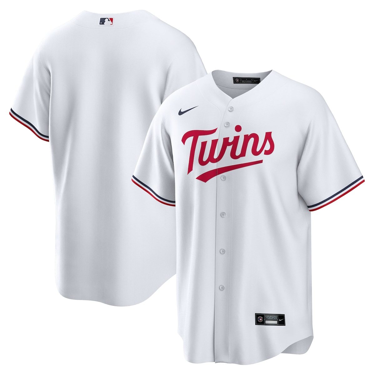 【公式グッズ】MLB ツインズ レプリカ ユニフォーム (大きいサイズ) Nike/ナイキ メンズ ホワイト (Mens Nike Tall Replica Team Jersey)