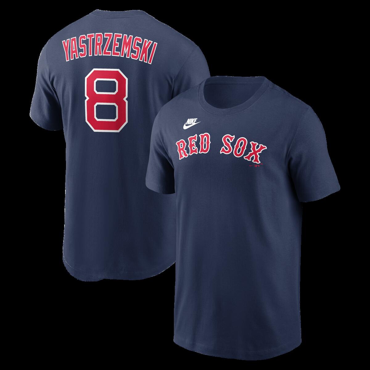 【公式グッズ】MLB レッドソックス カール・ヤストルゼムスキー ネーム&ナンバー Tシャツ Nike/ナイキ メンズ ネイビー (Nike Men's Cooperstown N&N Tee - 2026)|Fanatics公式ストア 店