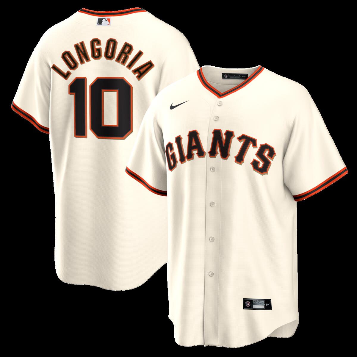 【公式グッズ】MLB ジャイアンツ エヴァン・ロンゴリア 復刻ユニフォーム Nike/ナイキ メンズ クリーム (Men's Inline Retired Player Replica Jersey)