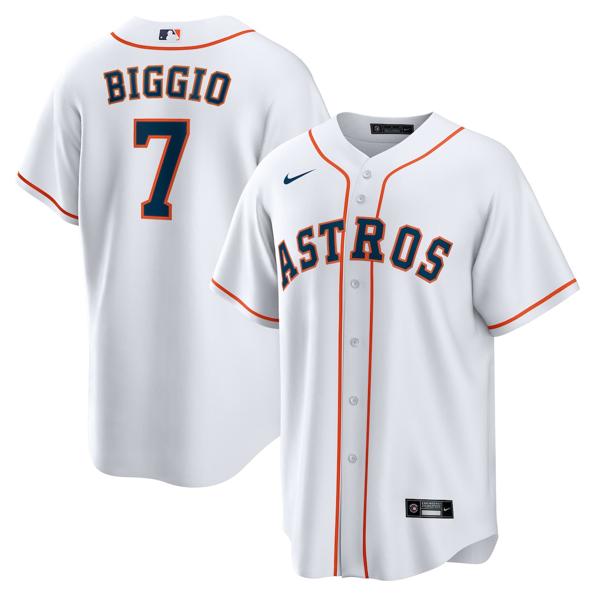 【公式グッズ】MLB アストロズ クレイグ・ビジオ 復刻ユニフォーム Nike/ナイキ メンズ ホワイト (Men's Inline Retired Player Replica Jersey)｜Fanatics公式ストア 店