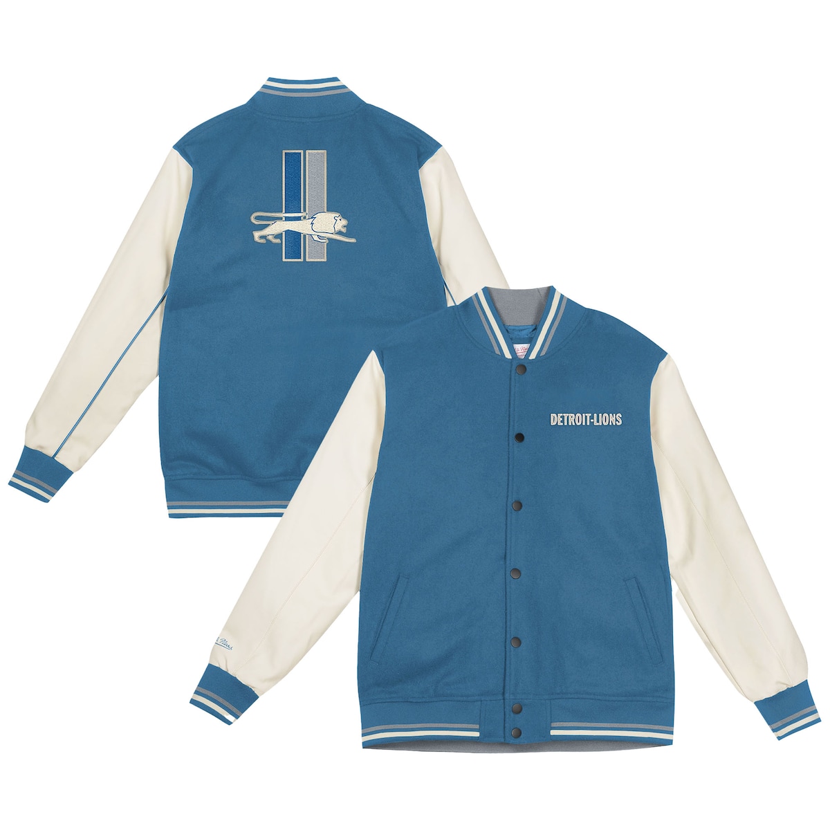 【公式グッズ】NFL ライオンズ ジャケット Mitchell & Ness/ミッチェル＆ネス キッズサイズ ライトブルー (NFL Youth Varisty Jacket)