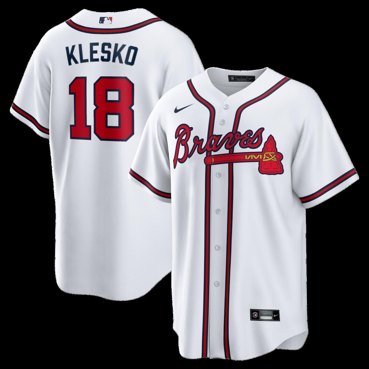 【公式グッズ】MLB ブレーブス ライアン・クレスコ 復刻ユニフォーム Nike/ナイキ メンズ ホワイト (Men's Inline Retired Player Replica Jersey)｜Fanatics公式ストア 店