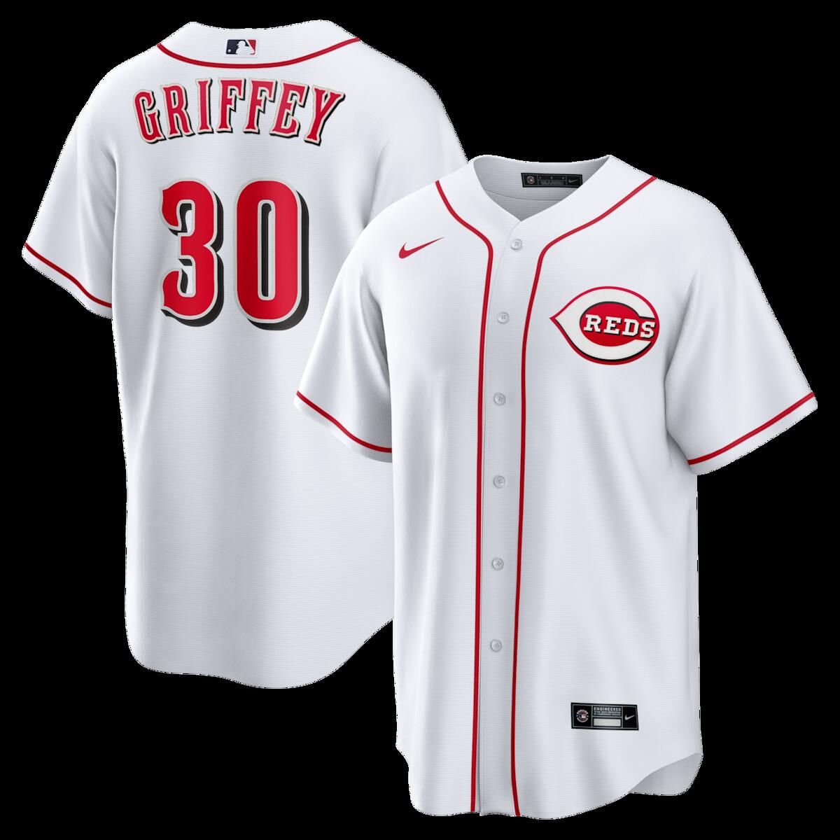 【公式グッズ】MLB レッズ ケン・グリフィーJr. 復刻ユニフォーム Nike/ナイキ メンズ ホワイト (Men's Inline Retired Player Replica Jersey)｜Fanatics公式ストア 店 24,231円